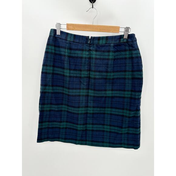 L.L. Bean Plaid Faux Wrap Mini Skirt Womens 8 NWT Academia Preppy Coquette - Picture 2 of 8